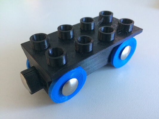 wood track magnet duplo train updated | 3d print model