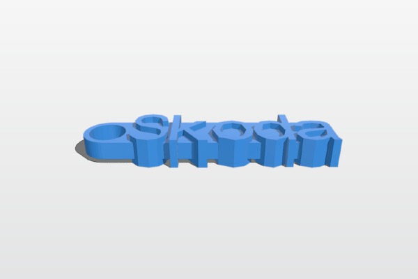 skoda Keychain | 3d print model