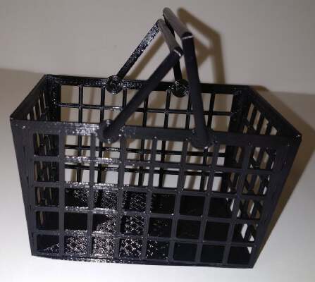 Shopping Basket - print flat | 3d print model