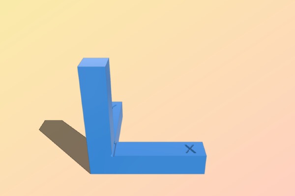 XYZ Calibration Corner 50x50x50x10 | 3d print model