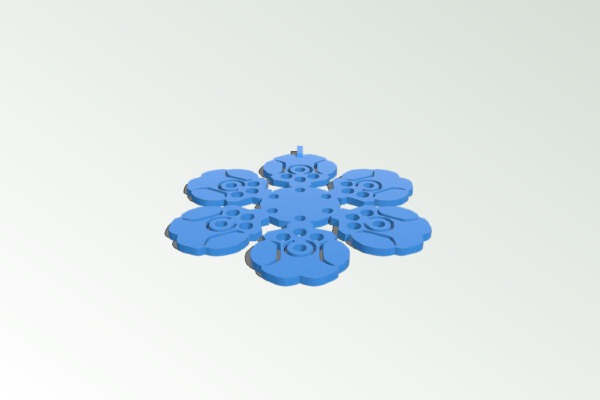 4-LOM Flake Christmas Decoration | 3d print model