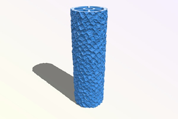 Cobblestone seamless texture roller rolling pin 6" wide | 3d print model