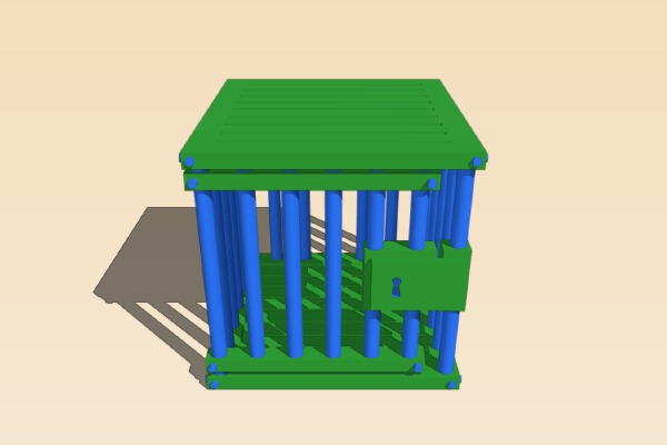 Opening Cage Miniature | 3d print model