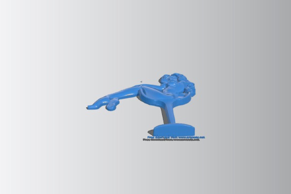 Woman holding a glass | 3d print model