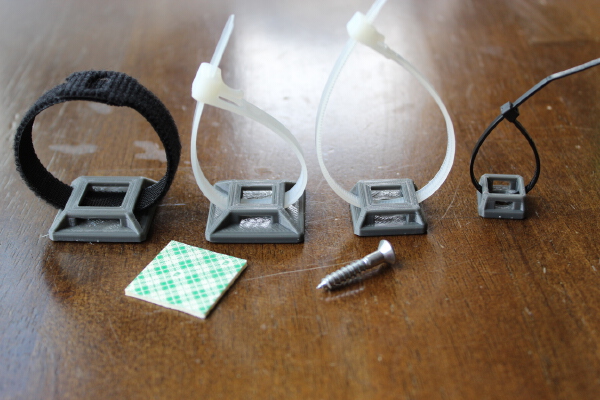 Zip_Cable Tie Anchors with Screw Hole | 3d print model