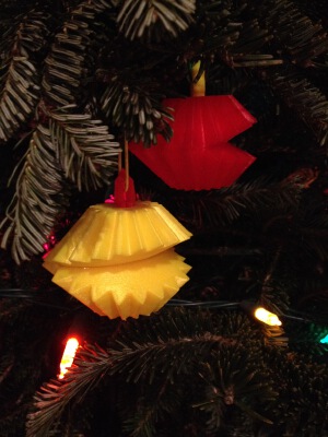 Holiday Ornament Remix with Failed Prints from Screwless Heart Gear | 3d print model