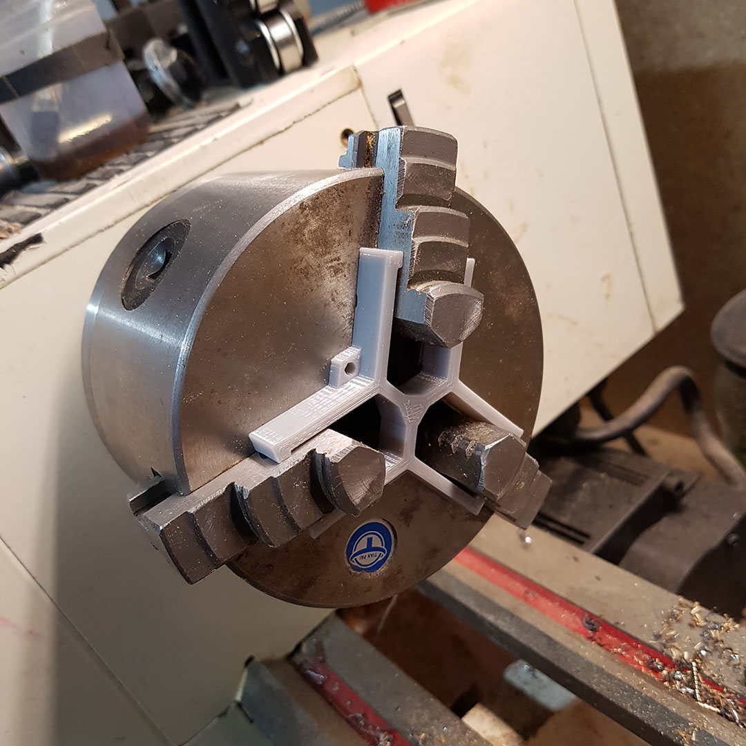 Lathe chuck depth stop