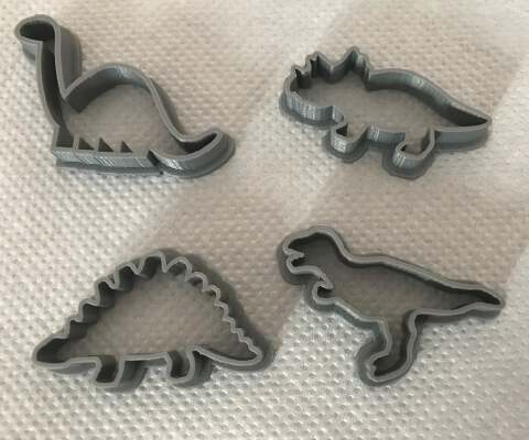 Dinosaur cookie_play-doh shapes - 50mm | 3d print model