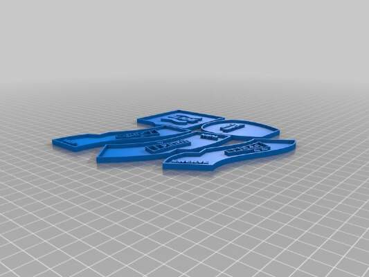 Gaslands Templates - lower walls | 3d print model