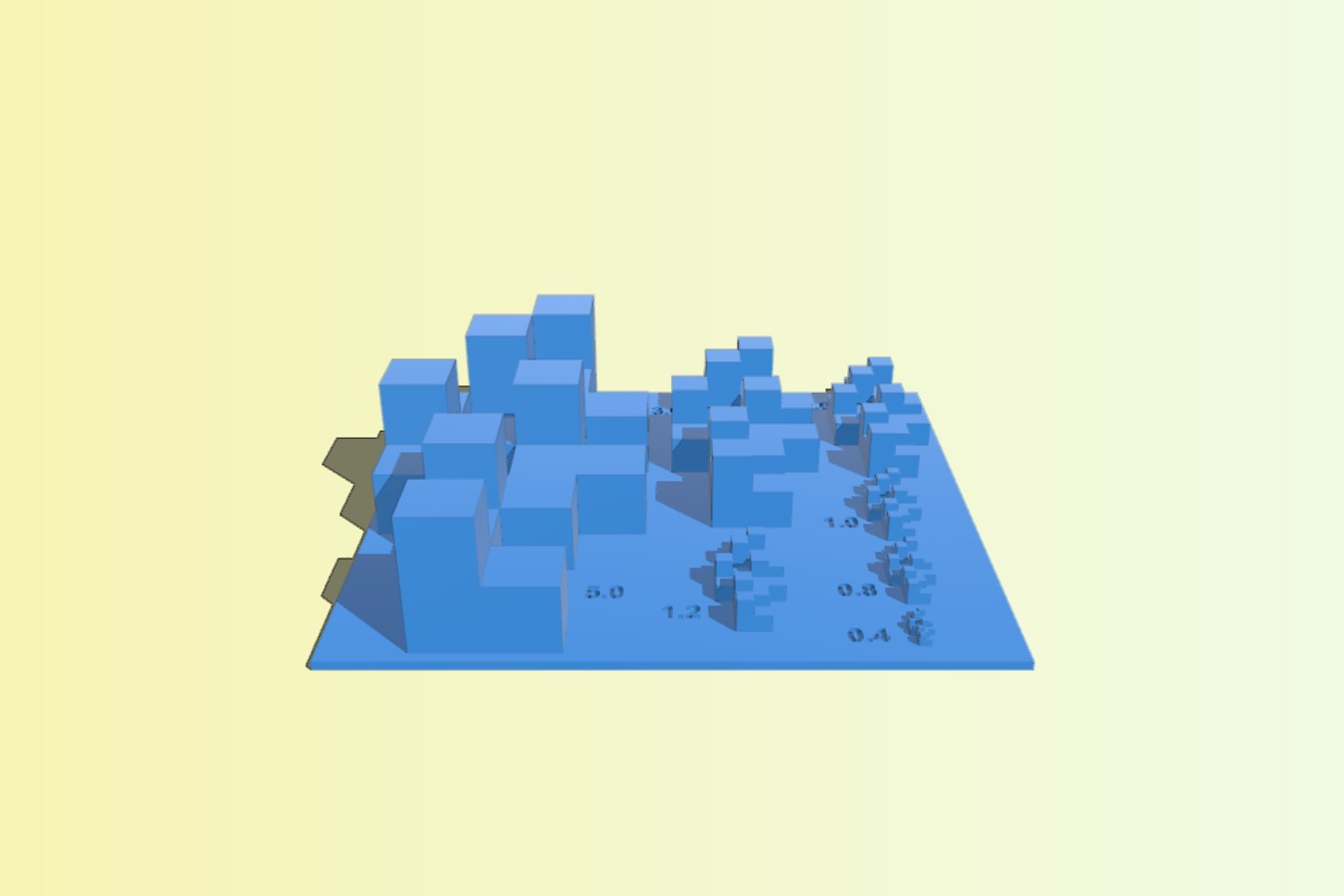 Cube Print Test Model for Minecraft