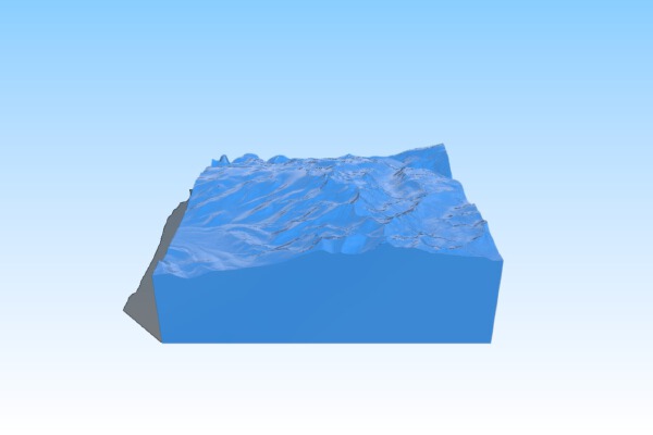Yosemite's Mt Clark: 10km Collectible Mountain | 3d print model