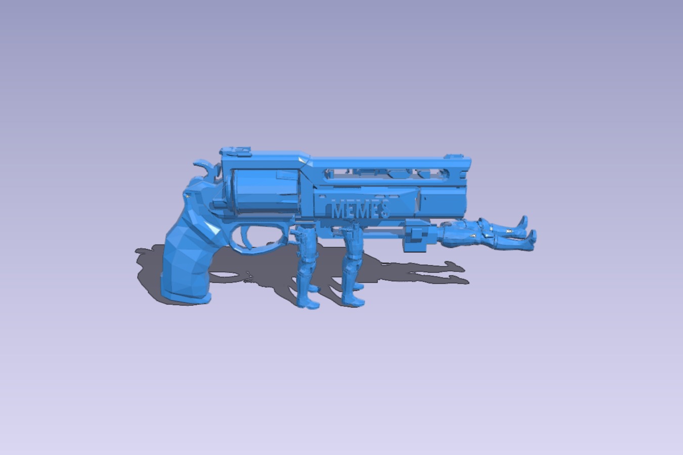 gun with legs and dank memes