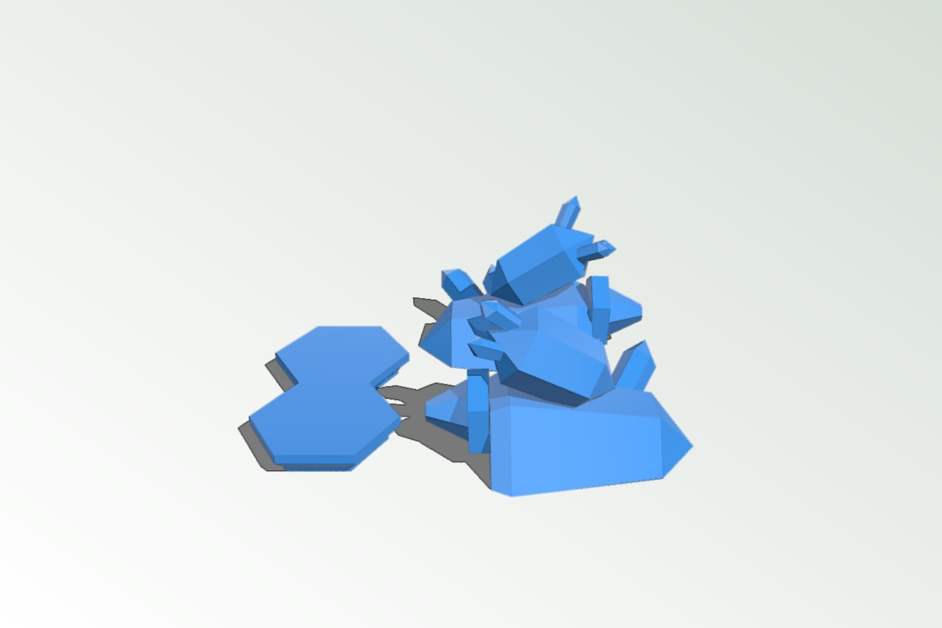 Low Poly Crystal Golem Miniature (Regice Pokemon Remix)