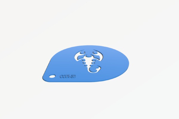 Decorare Cappuccino con Scorpione - Shape to decorate on cappuccino with skorpion | 3d print model