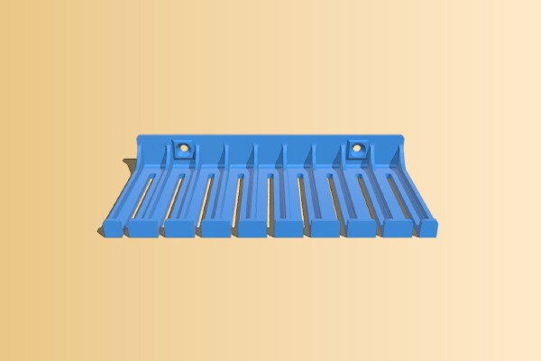 3mm cable holder with holes | 3d print model
