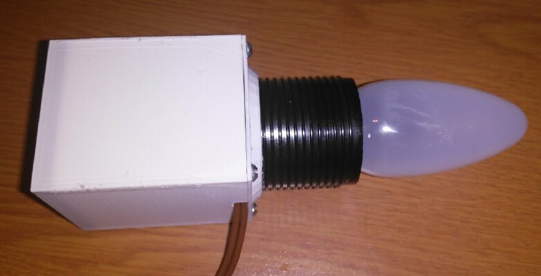 Debug e27 lamp box with button (for power supply debug, AT, ATX) | 3d print model