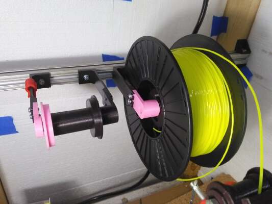 Quick Change Spool Holder, Mostly Printable w_ Preload bearings | 3d print model