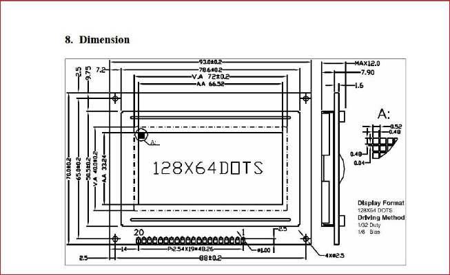 Slim and Elegant RepRap 12864 LCD Display Extrusion Mount | 3d print model