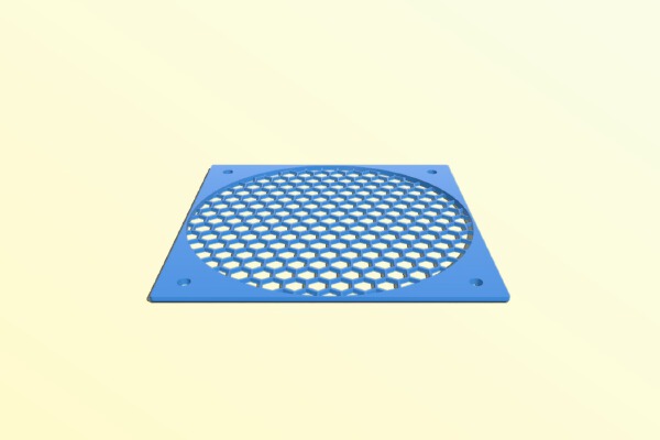 120mm fan guard _ filter _ mesh _ bee's nest | 3d print model