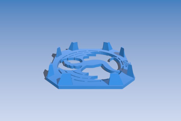 40 x40mm Fan Guard without Screw Dragon Style | 3d print model