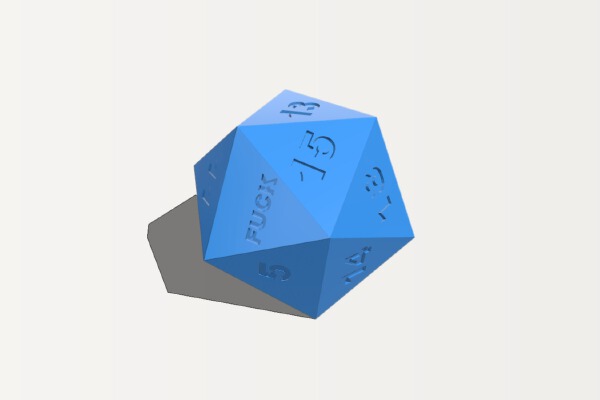 Curse D20 | 3d print model