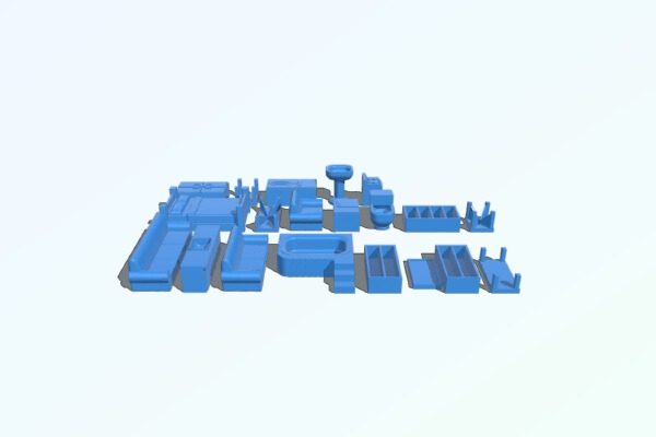 Tiny Dollhouse Laser cut | 3d print model