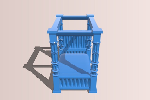 Antique bed | 3d print model