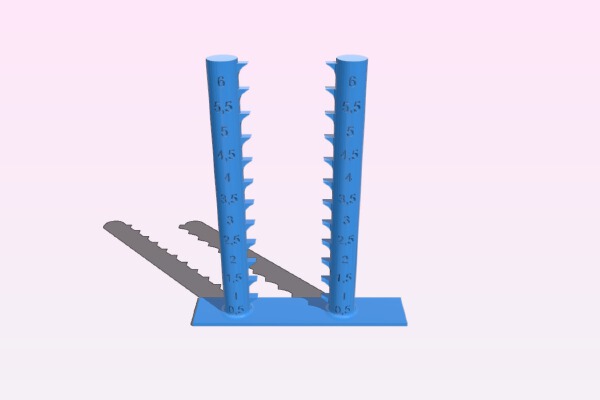 Simple Stringing Test 0.5 - 6mm Retraction | 3d print model
