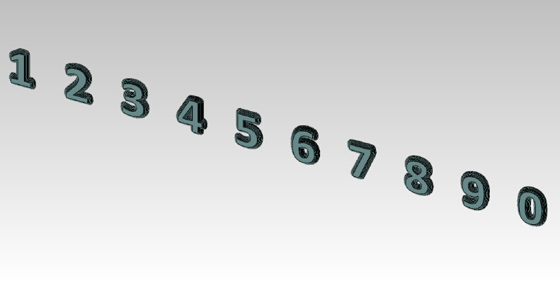 numbers | 3d print model