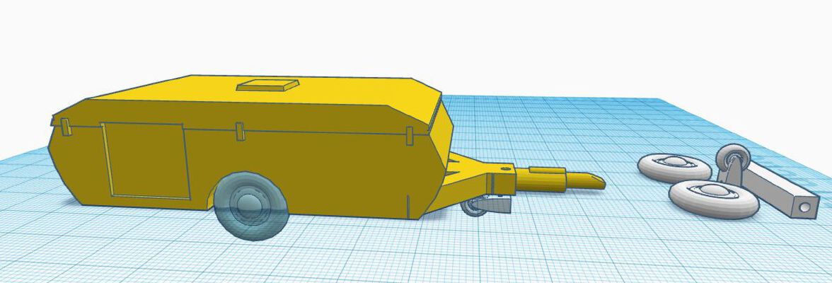 Folding vintage caravan O scale | 3d print model