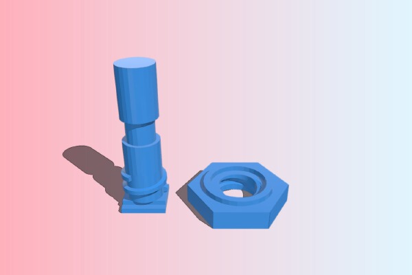 Hot Shoe Mount with 5_8" stud and lock down nut | 3d print model