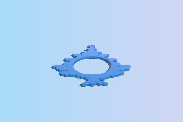 Christmas Tree Ornament - Tree Flat | 3d print model