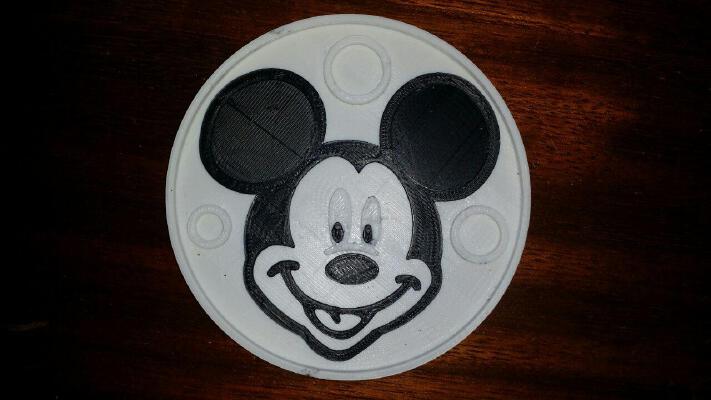 Coasters Mickey Mouse. Dual printing | 3d print model