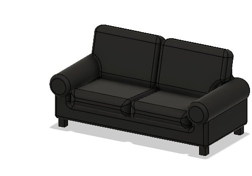 Doll house stuff - Couch | 3d print model