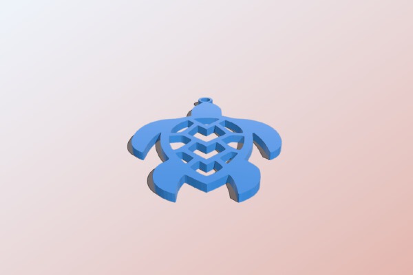 Turtle Mesh Pendant | 3d print model