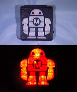 Maker Faire LED Robot sign_nightlight