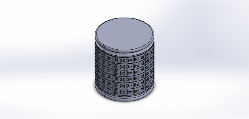 cryptex with a 6 letter word combo | 3d print model