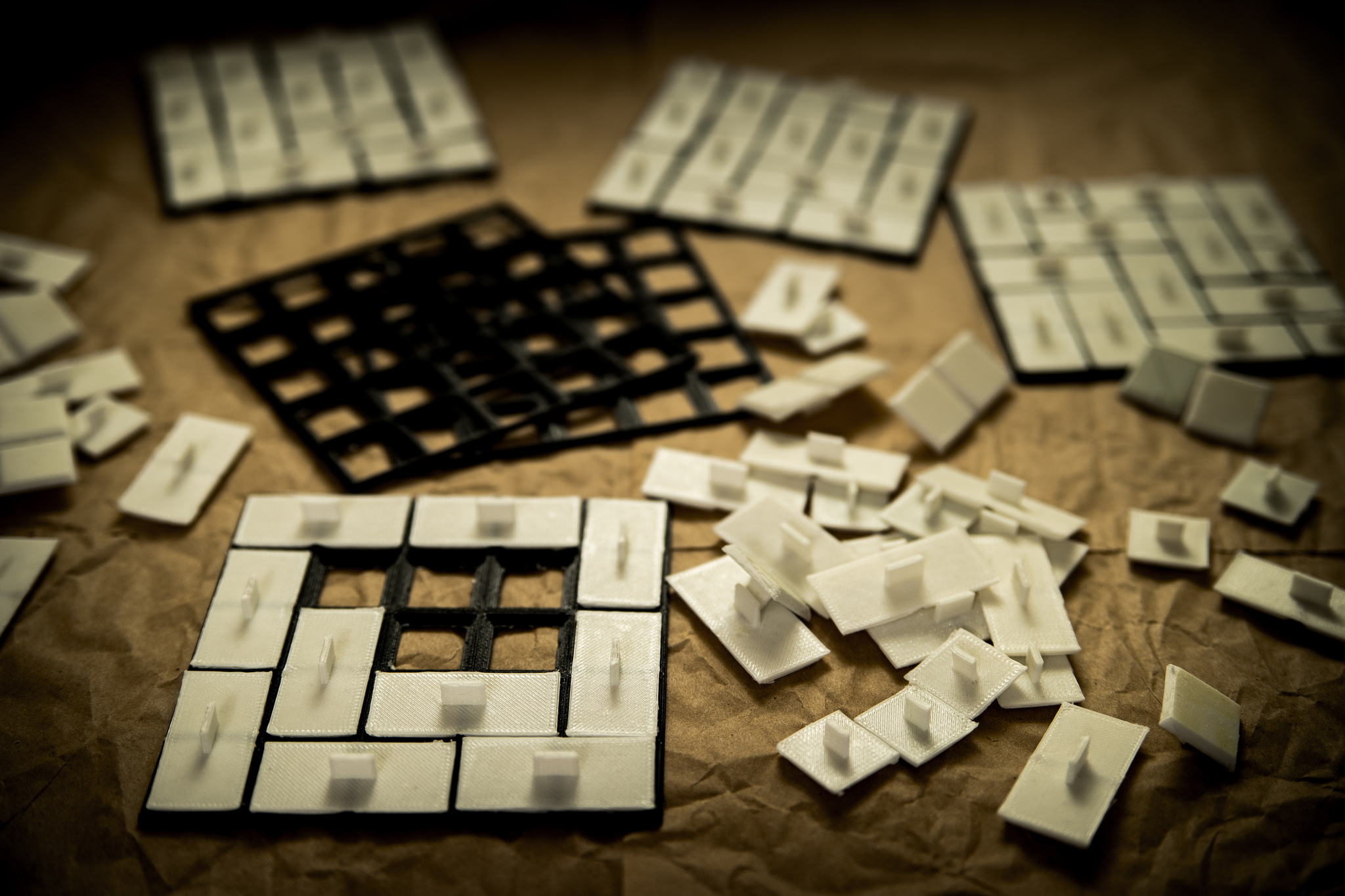 Tatami Tilings Set: Square Grid, 1x1 Monomino and 1x2 Domino Tiles