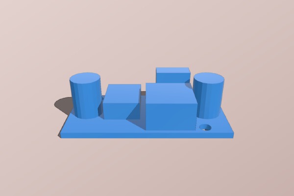 3A DC-DC Buck Converter Board | 3d print model