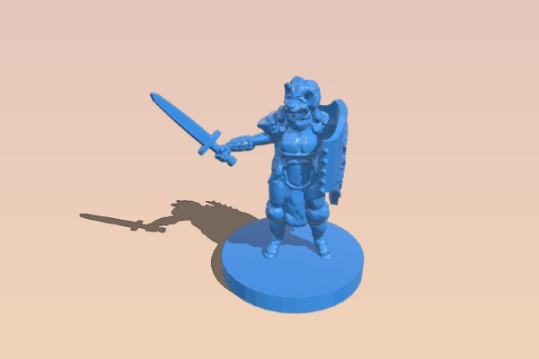 Cat Person Paladin (28mm Scale) | 3d print model