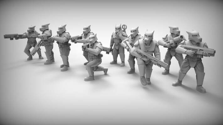 GUARD DOGS x10 28mm (RESIN) | 3d print model