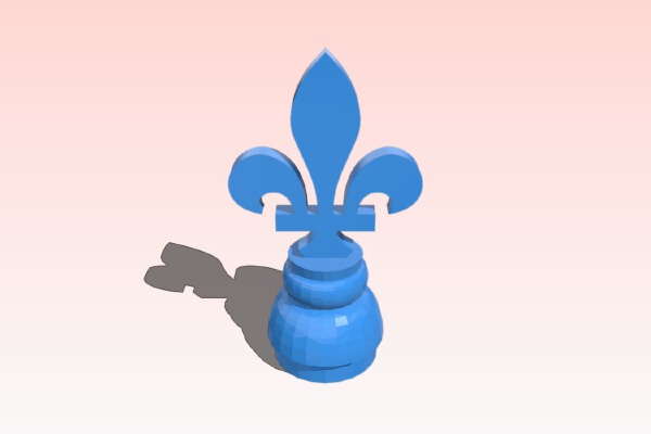 Flag Pole Fleur Lys Quebec Drapeau To-SHIRT.com | 3d print model