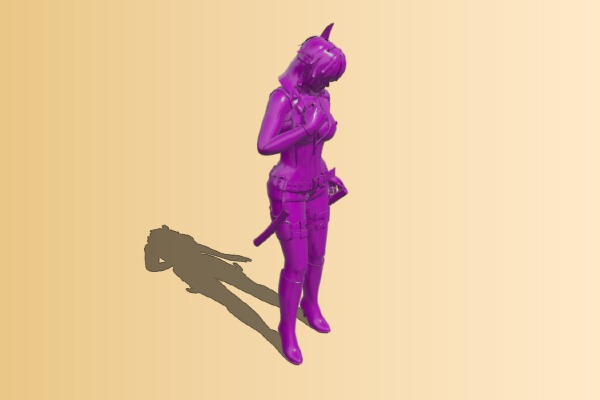 Female katana wielder | 3d print model
