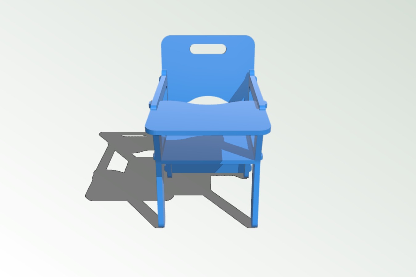 Doll High Chair [cnc-style wedged mortise joints]