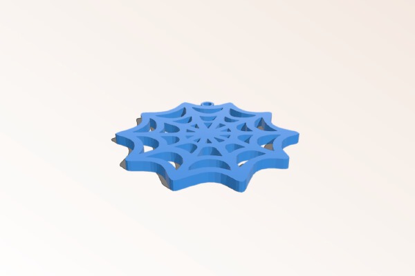 Cute Halloween Spider Web | 3d print model