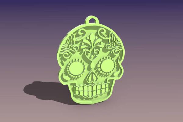 Skull keychain | 3d print model