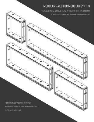 Expandable Eurorack Rail System | 3d print model