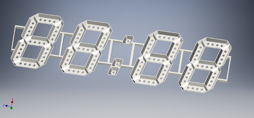 DIY LED 7Segm Clock | 3d print model