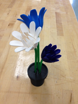 Flowers and Pot | 3d print model