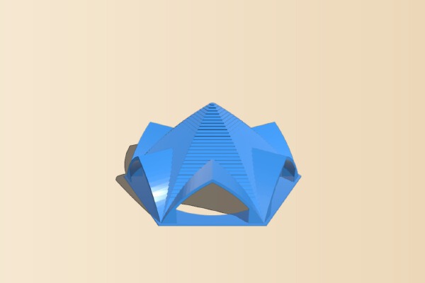Six-Gabled Arch Roof | 3d print model